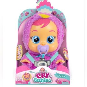 NIB Cry Babies Lizzy Baby Doll Peacock